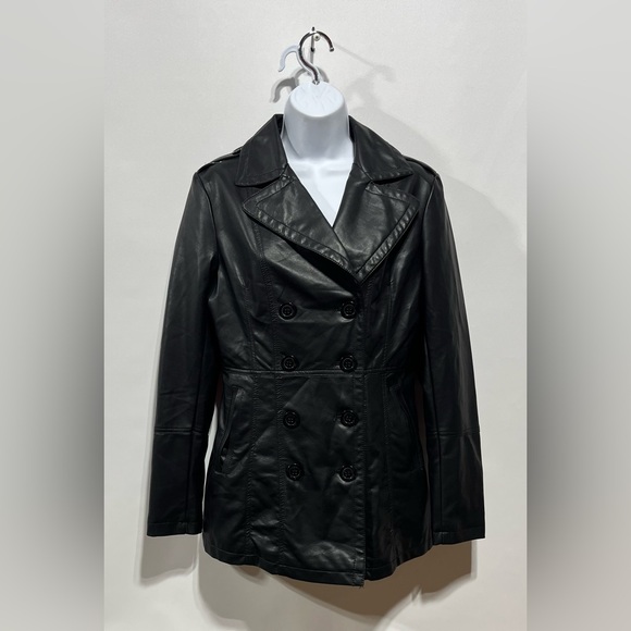 Coalition La Jackets & Blazers - Coalition‎ LA Classic Vegan Black Trench Coat Size Medium New with tags
